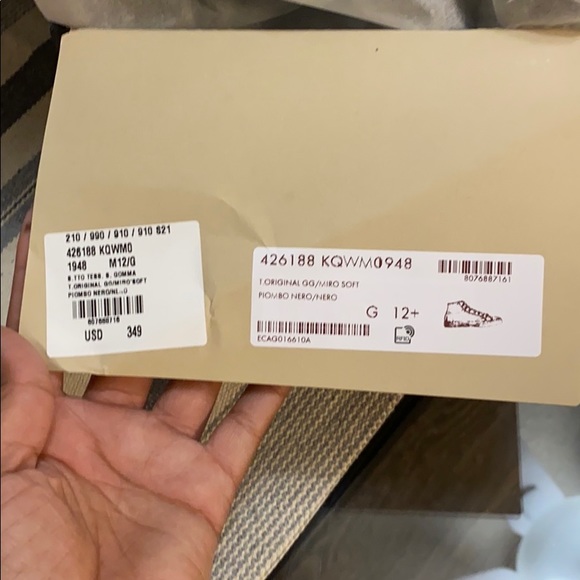 Navy Blue Mens Gucci Canvas High Tops - Picture 8 of 8